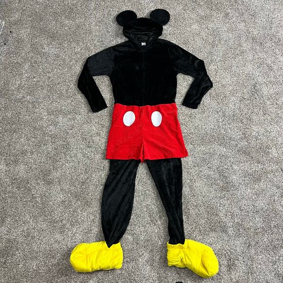 SOLDDisney Mickey Mouse Adult Costume S / M Halloween Jumpsuit One Piece Zip-up - Picture 2 of 16